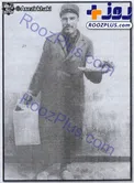 عکس اصغر قاتل همراه با سینی بامیه ای که با آن کودکان را فریب می داد!