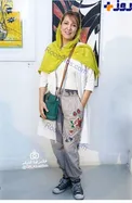 مدل عجیب شلوار خانم بازیگر با کتونی خاصش+عکس