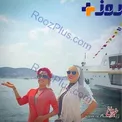 تیپ عجیب بازیگر زن ایرانی در سواحل مدیترانه!
