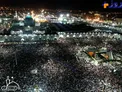 تصویر هوایی از حرم امام رضا در شب قدر