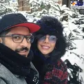پوشش عجیب و غریب خانم بازیگر در سرمای کانادا+عکس