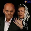 جمشيد هاشم پور در كنار همسرش