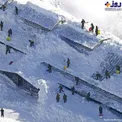 مدفون شدن مدرسه ژاپنی زیر برف + عکس