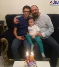 بازیگر مشهور در جشن تولد پسرش+عکس