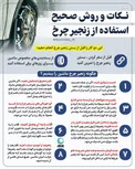 اینفوگرافیک/ نکات و روش صحیح استفاده از زنجیر چرخ