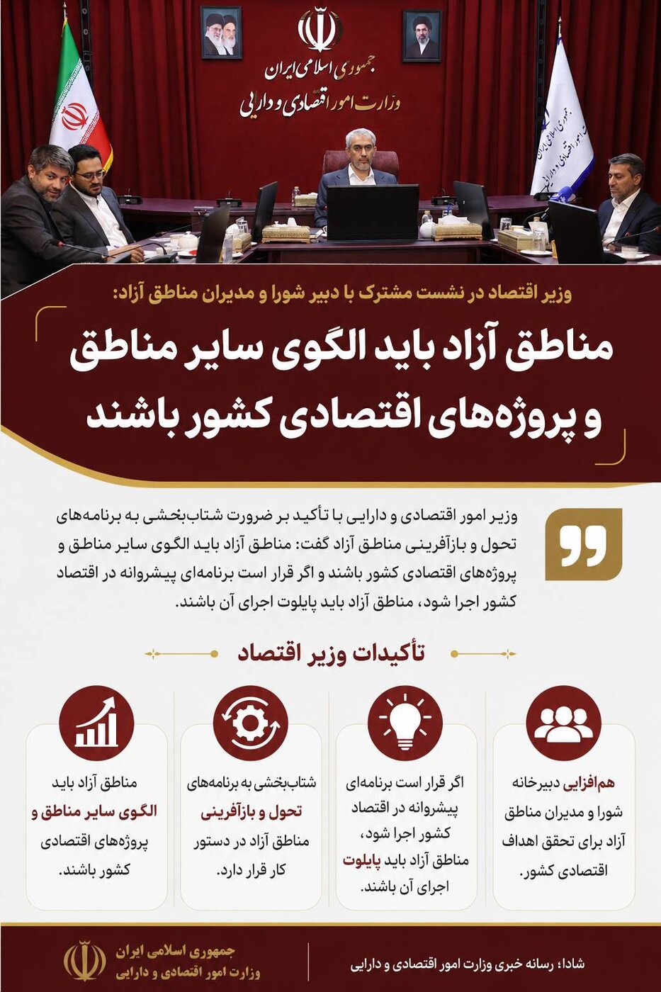 اینفوگرافیک/ مناطق آزاد باید الگوی سایر مناطق و پروژه‌های اقتصادی کشور باشند