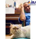 علی اوجی و حیوان خانگی عصبانی اش/عکس