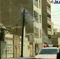 شدت گرمای هوا باعث آتش گرفتن پایه برق شد! +عکس