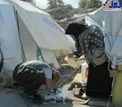 عکس/ استحمام مردم سرپل ذهاب در سرمای زیر صفر درجه!