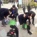اقدام تحسين برانگيز شهرداری تبریز برای جمع آوری دست فروشان/عکس