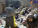 کشف 30 تن زباله از منزل مسکونی در بوکان +عکس