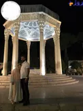ماه عسل بهاره رهنما و امیرخسرو در حافظیه+ عکس