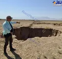 عکس/ طولانی‌ترین شکاف زمین در محدوده دشت طاهرآباد کاشان