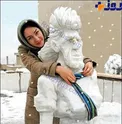 هانیه توسلی و آدم برفی عجیبش+ عکس