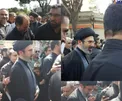 حضور فرزند رهبر انقلاب در مراسم تشییع شهید حججی
