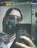 عینک و ماسک عجیب خانم بازیگر برای مقابله با کرونا/عکس