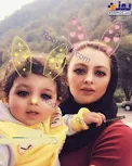 سلفی عروسکی و جالب خانم بازیگر و دخترش