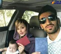 عکسی دیده نشده از فوتبالیست مشهور و همسرش