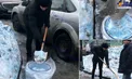 عکس/ بارش برف آبی‌رنگ در روسیه!