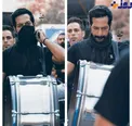 طبل زنی بازیگر مشهور در دسته های عزاداری/عکس