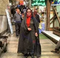 فاطمه معتمد آریا با حجابی متفاوت در بازار تجریش+عکس