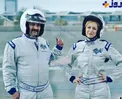 لباس های جالب زن و شوهر بازیگر در پیست ماشین سواری/عکس