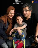 عکس کمتر دیده شده از بازیگر معروف طنز و همسر و پسرش