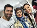 افسانه بایگان در کنار یکتا ناصر سر صحنه سریال نمایش خانگی«دل»