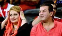 عكس/فوتباليت مشهور و همسرش در ورزشگاه ابوظبي امارات