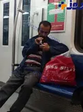 مصرف شیشه در متروی تهران/عکس