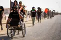زائر بدون پا در پیاده روی اربعین+عکس