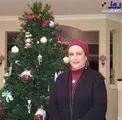 تیپ متفاوت خانم بازیگر در جشن کریسمس مسیحیان+ عکس