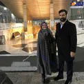 پوشش متفاوت و غیر معومل بهاره رهنما در کنار همسرش+عکس