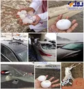 بارش عجیب و باورنکردنی تگرگ در مدینه+عکس
