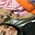 سلفی خانم بازیگر با یکی از اعضای خانواده در بیمارستان+ عکس