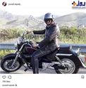 عکس/ موتورسواری کمدین معروف!