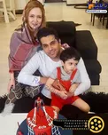 حمید عسکری و همسرش در جشن تولد پسرشان/عکس
