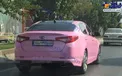 عکس/ خودروی اپتیما با رنگ صورتی در تهران