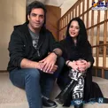 ملیکا شریفی نیا و منوچهر هادی در پشت صحنه دل/عکس