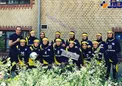 اعضاى تيم فوتسال هنرمندان زن در يك قاب