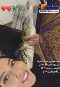 سلفی هیجان انگیز لیلا اوتادی با یک تمساح کوچک