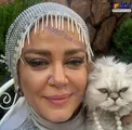 سلفی بهاره رهنما با حیوان خانگی اش/عکس