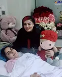عكس/ رنگ موي عجيب سحر قريشي در عيادت از الناز شاكر دوست