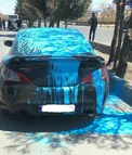عکس/ عاقبت درگیری راننده جنسیس و کارگر رنگ آمیز