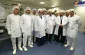 عکس/ لباس خاص روحانی در افتتاح خط تولید داروسازی