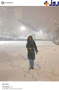 ساره بیات و اولین برف امسال+ عکس