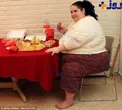 زنی که قصد دارد چاق ترین زن جهان شود! +عکس