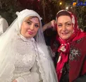 عکسی دیده نشده از خانم بازیگر مشهور در لباس عروس