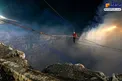 بندبازی خطرناک روی دهانه آتشفشانی در نیکاراگوئه/عکس