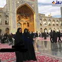 پوشش متفاوت خواهران زارعی در حرم امام رضا+عکس
